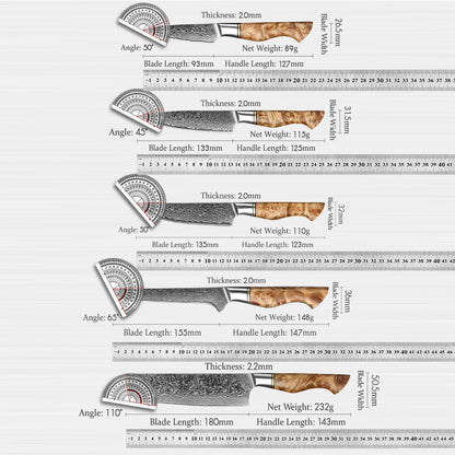 "Kazoku" Limited Edition Damascus Knife Set